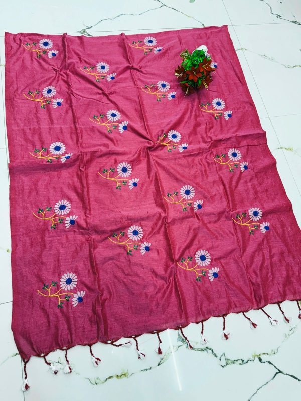 Premium Soft Kaadhi Cotton Saree | 100% Cotton Thread | Running Blouse Included-0024