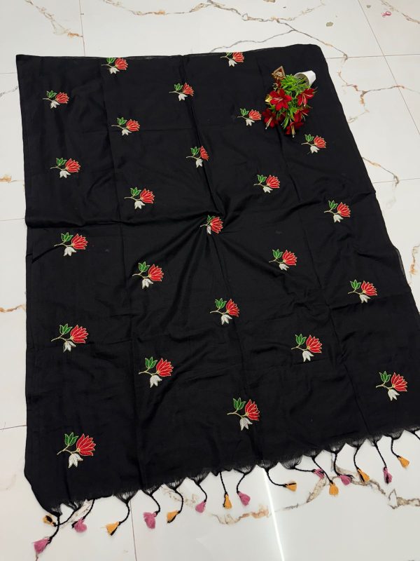 Premium Soft Kaadhi Cotton Saree | 100% Cotton Thread | Running Blouse Included-0025