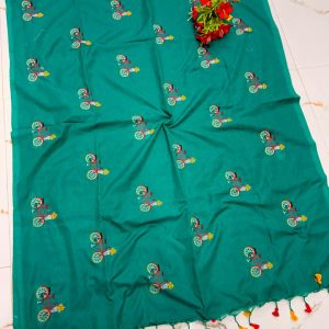 Premium Soft Kaadhi Cotton Saree | 100% Cotton Thread | Running Blouse Included-0026