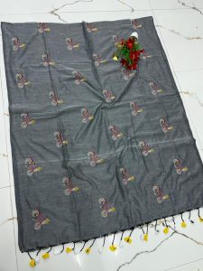 Premium Soft Kaadhi Cotton Saree | 100% Cotton Thread | Running Blouse Included-0027