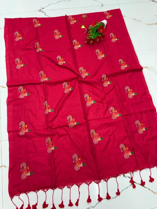 Premium Soft Kaadhi Cotton Saree | 100% Cotton Thread | Running Blouse Included-0028