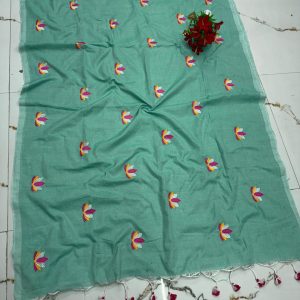 Premium Soft Kaadhi Cotton Saree | 100% Cotton Thread | Running Blouse Included-0029