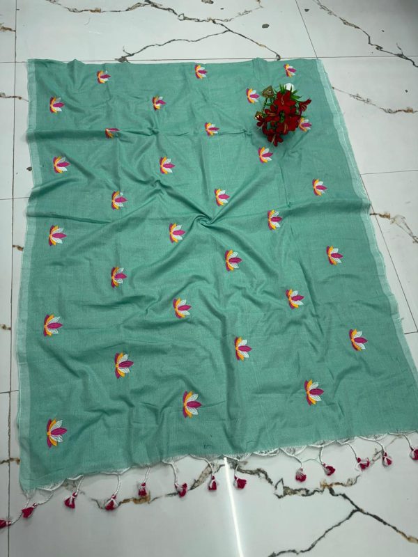 Premium Soft Kaadhi Cotton Saree | 100% Cotton Thread | Running Blouse Included-0029