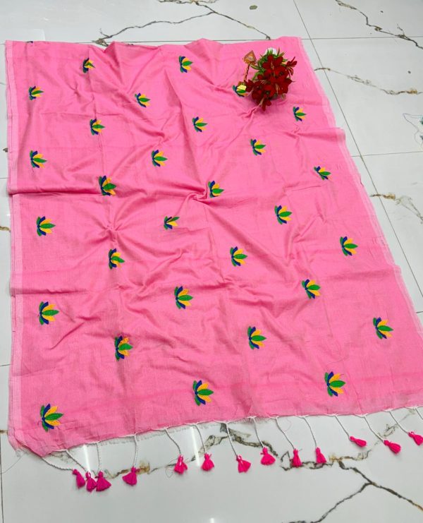 Premium Soft Kaadhi Cotton Saree | 100% Cotton Thread | Running Blouse Included-0032