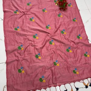 Premium Soft Kaadhi Cotton Saree | 100% Cotton Thread | Running Blouse Included-0034