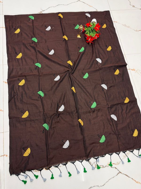 Premium Soft Kaadhi Cotton Saree | 100% Cotton Thread | Running Blouse Included-0035