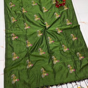 Premium Soft Kaadhi Cotton Saree | 100% Cotton Thread | Running Blouse Included-0036