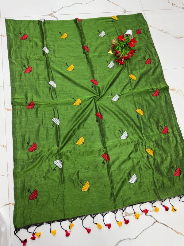 Premium Soft Kaadhi Cotton Saree | 100% Cotton Thread | Running Blouse Included-0037