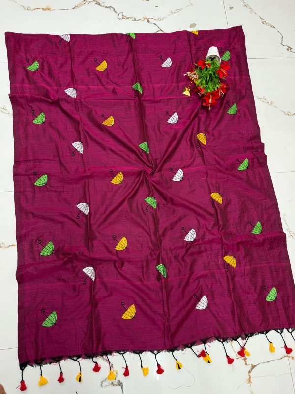 Premium Soft Kaadhi Cotton Saree | 100% Cotton Thread | Running Blouse Included-0039