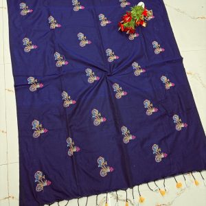 Premium Soft Kaadhi Cotton Saree | 100% Cotton Thread | Running Blouse Included-0043