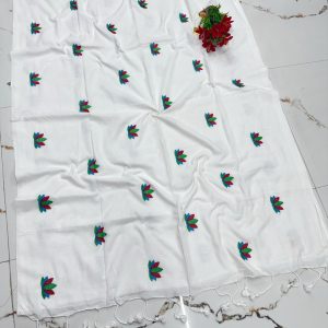 Premium Soft Kaadhi Cotton Saree | 100% Cotton Thread | Running Blouse Included-0044