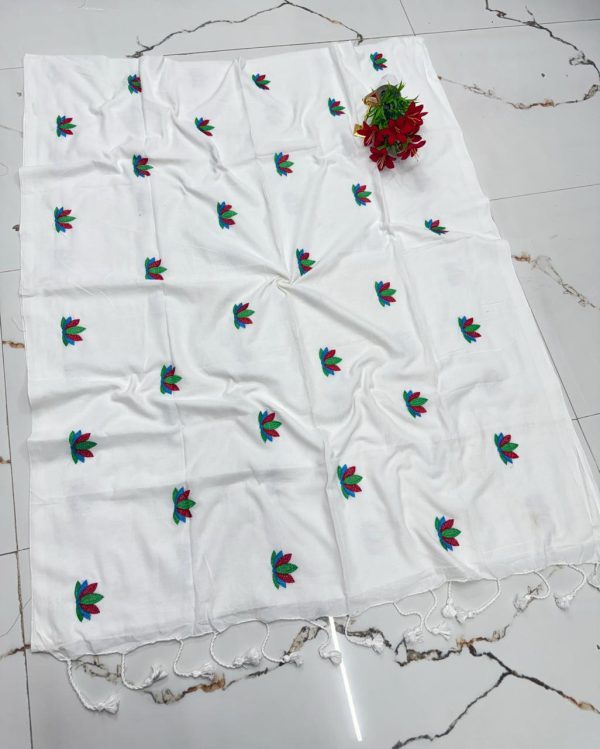 Premium Soft Kaadhi Cotton Saree | 100% Cotton Thread | Running Blouse Included-0044