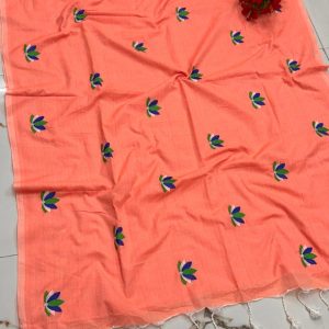 Premium Soft Kaadhi Cotton Saree | 100% Cotton Thread | Running Blouse Included-0045