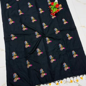 Premium Soft Kaadhi Cotton Saree | 100% Cotton Thread | Running Blouse Included-0046