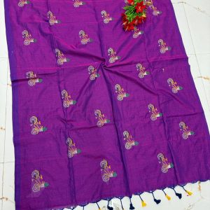 Premium Soft Kaadhi Cotton Saree | 100% Cotton Thread | Running Blouse Included-0049