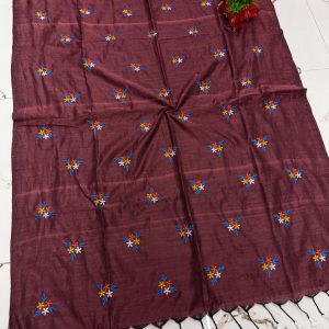 Premium Soft Kaadhi Cotton Saree | 100% Cotton Thread | Running Blouse Included-0053