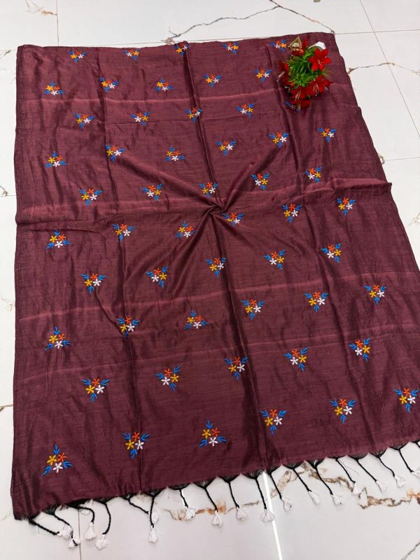 Premium Soft Kaadhi Cotton Saree | 100% Cotton Thread | Running Blouse Included-0053