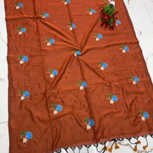 Premium Soft Kaadhi Cotton Saree | 100% Cotton Thread | Running Blouse Included-0055