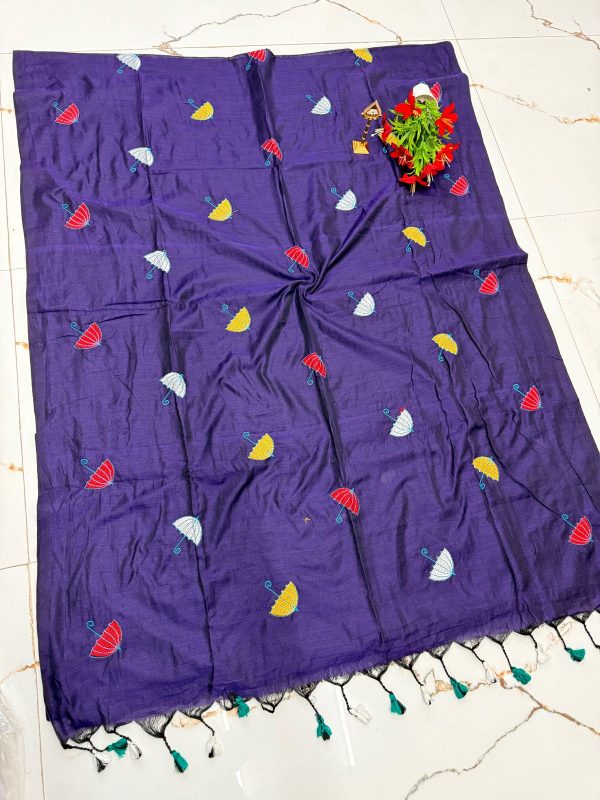 Premium Soft Kaadhi Cotton Saree | 100% Cotton Thread | Running Blouse Included-0057