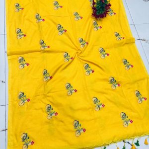 Premium Soft Kaadhi Cotton Saree | 100% Cotton Thread | Running Blouse Included-0058