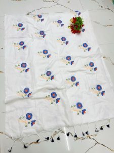 Premium Soft Kaadhi Cotton Saree | 100% Cotton Thread | Running Blouse Included-0060