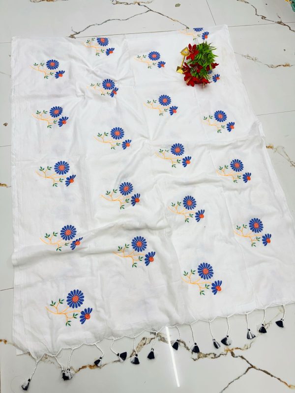 Premium Soft Kaadhi Cotton Saree | 100% Cotton Thread | Running Blouse Included-0060