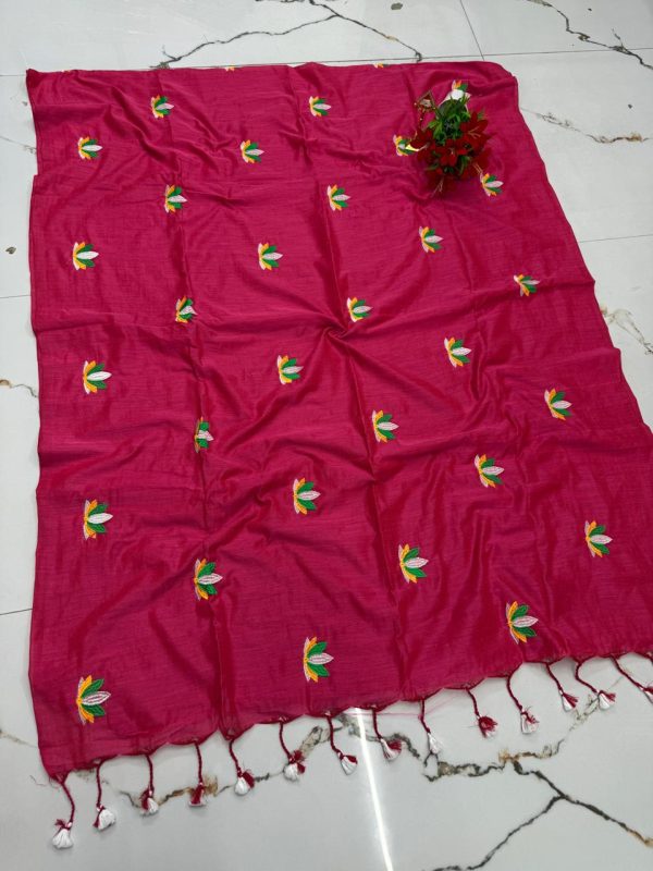 Premium Soft Kaadhi Cotton Saree | 100% Cotton Thread | Running Blouse Included-0062