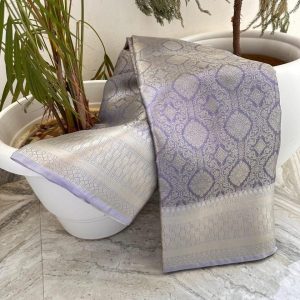 Nayanthara Inspired Banarasi Tissue Bridal Saree | 5 Trending Colors | Rich Pallu-0013