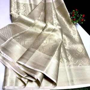 Nayanthara Inspired Banarasi Tissue Bridal Saree | 5 Trending Colors | Rich Pallu-0014