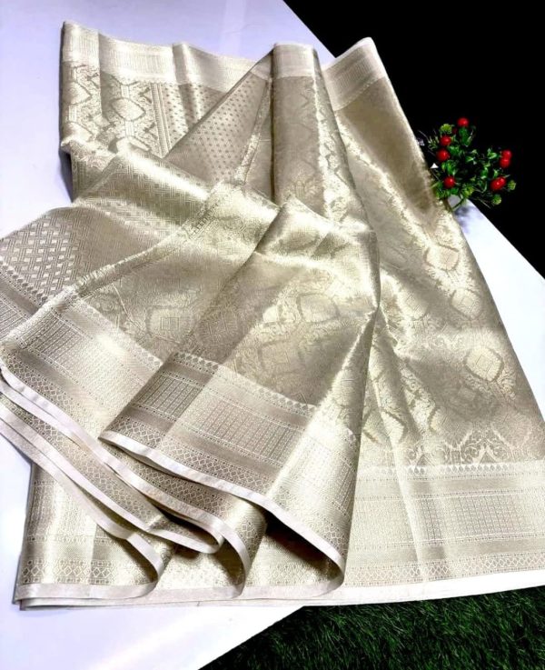 Nayanthara Inspired Banarasi Tissue Bridal Saree | 5 Trending Colors | Rich Pallu-0014