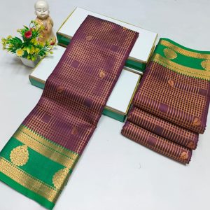 Elegant Semi Soft Silk Saree | Stunning Contrast Pallu | Budget-Friendly Gift Saree-0011