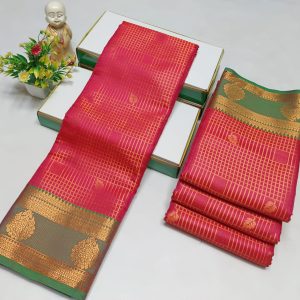 Elegant Semi Soft Silk Saree | Stunning Contrast Pallu | Budget-Friendly Gift Saree-0013