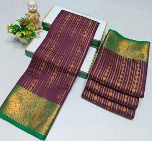 Elegant Semi Soft Silk Saree | Stunning Contrast Pallu | Budget-Friendly Gift Saree-0023