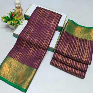 Elegant Semi Soft Silk Saree | Stunning Contrast Pallu | Budget-Friendly Gift Saree-0023