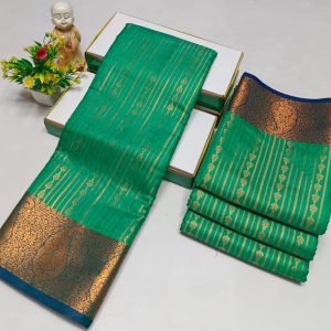 Elegant Semi Soft Silk Saree | Stunning Contrast Pallu | Budget-Friendly Gift Saree-0025