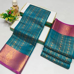 Elegant Semi Soft Silk Saree | Stunning Contrast Pallu | Budget-Friendly Gift Saree-0026
