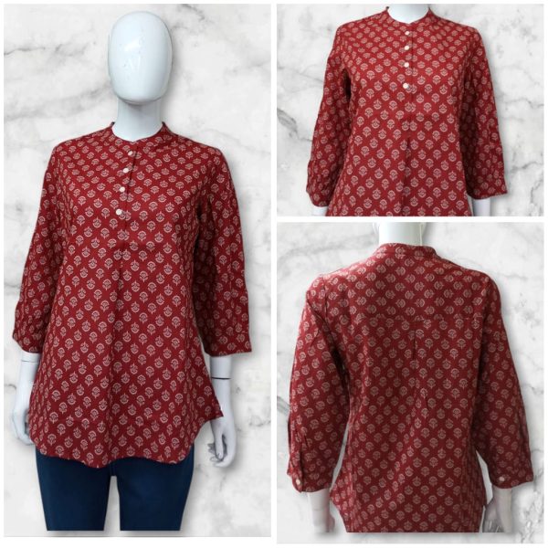 Women's Designer Short Kurti | Jaipuri Pattern | Casual Wear-0013