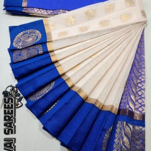 Kottanchi Silk Cotton Saree for Women – Lightweight Butta Design with Contrast Blouse & Grand Border-0027