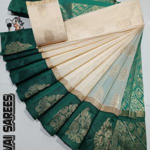 Kottanchi Silk Cotton Saree for Women – Lightweight Butta Design with Contrast Blouse & Grand Border-0028