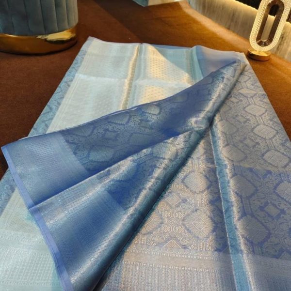 Nayanthara Inspired Banarasi Tissue Bridal Saree | 5 Trending Colors | Rich Pallu-0010