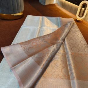 Nayanthara Inspired Banarasi Tissue Bridal Saree | 5 Trending Colors | Rich Pallu-0011