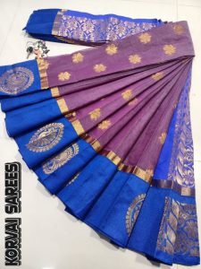 Kottanchi Silk Cotton Saree for Women – Lightweight Butta Design with Contrast Blouse & Grand Border-0035