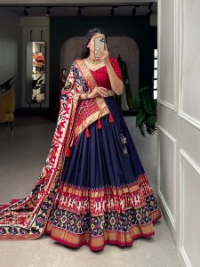 Festive Wear Dola Silk Lehenga Set for Women – Foil Work, Stitched, Dupatta Included-0067
