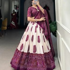 Festive Wear Dola Silk Lehenga Set for Women – Foil Work, Stitched, Dupatta Included-0020